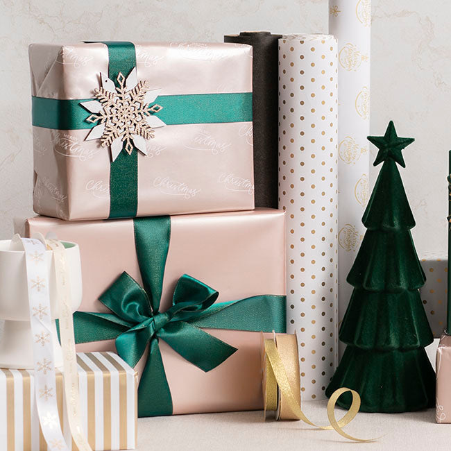 Ribbon Double Face Satin Shimmer Forest Green (38mmx20m)