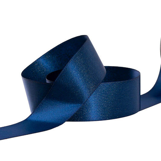 Ribbon Double Face Satin Shimmer Navy Blue (38mmx20m)