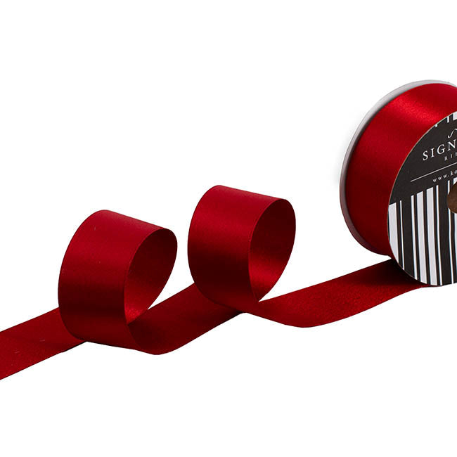 Ribbon Double Face Satin Shimmer Dark Red (38mmx20m)