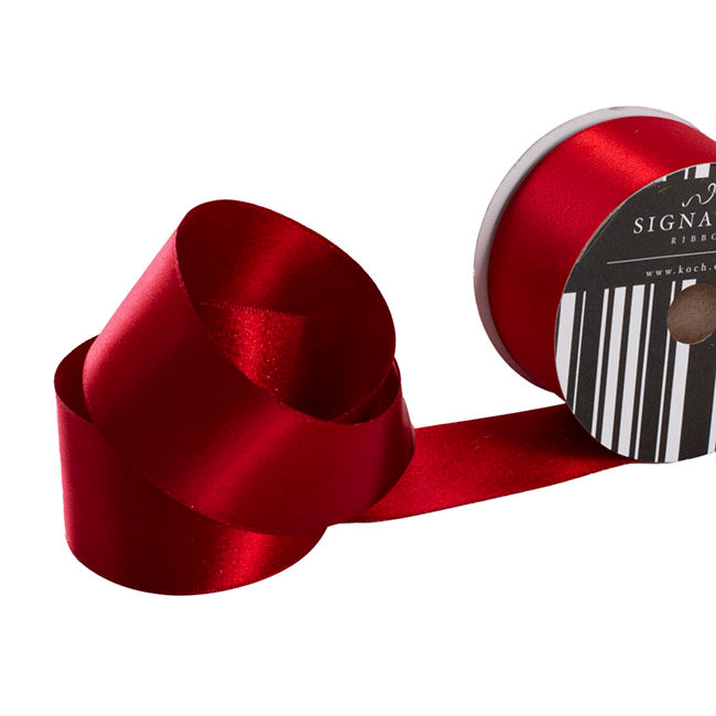 Ribbon Double Face Satin Shimmer Dark Red (50mmx20m)