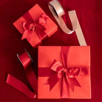 Ribbon Double Face Satin Shimmer Dark Red (50mmx20m)