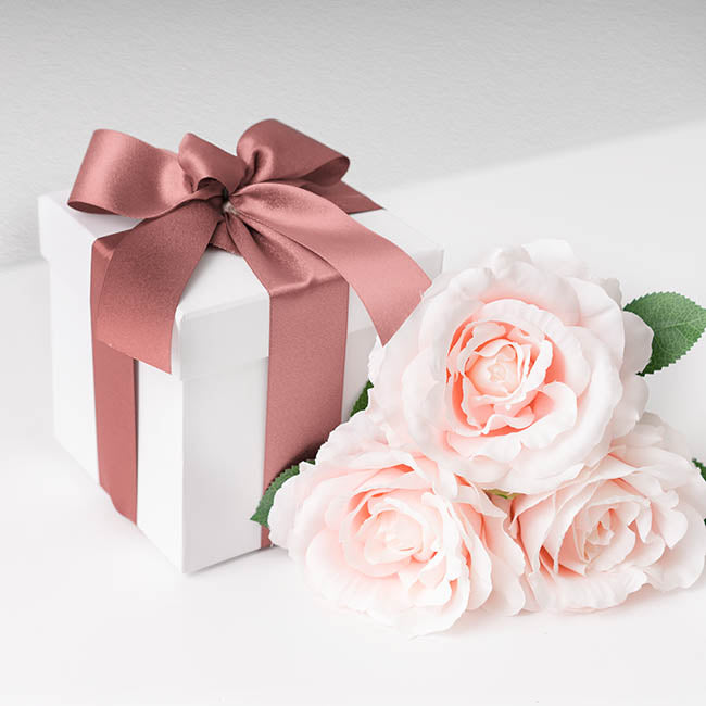 Ribbon Double Face Satin Shimmer Rose Gold (38mmx20m)