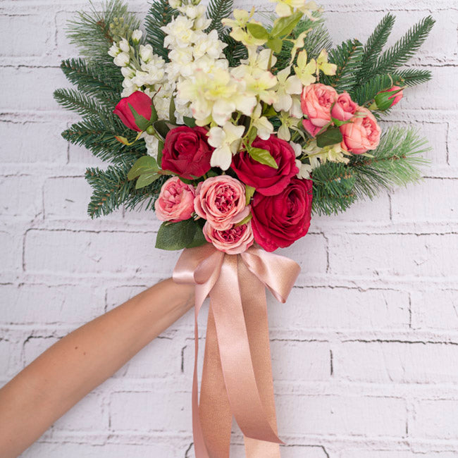 Ribbon Double Face Satin Shimmer Rose Gold (38mmx20m)