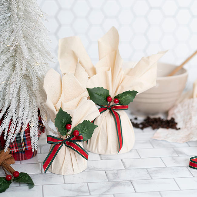 Ribbon Grosgrain Traditional Red Green Gold (15mmx20m)