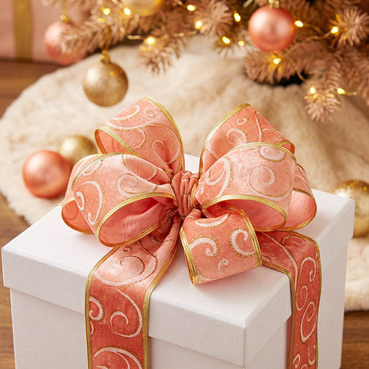Ribbon Velvet Swirl Sonic Edge Pink Gold (60mmx20m)