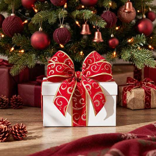 Ribbon Velvet Swirl Sonic Edge Red Gold (60mmx20m)