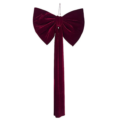 Signature Grande Velour Tree Topper Bow Burgundy (70Wx150cm)