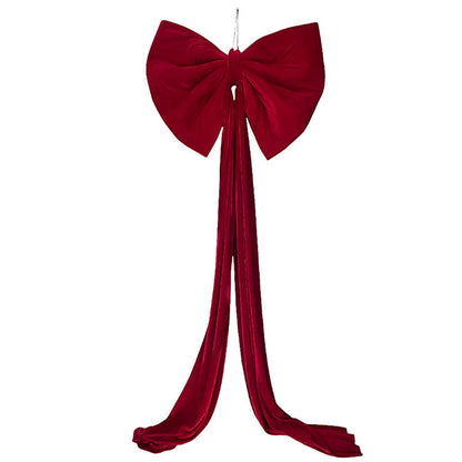 Signature Majestic Velour Tree Topper Bow Red (80Wx240cm)