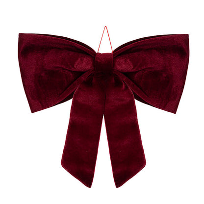 Signature Velour Mini Tree Topper Bow Burgundy (50Wx50cm)