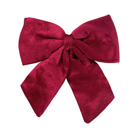 Signature Velour Mini Tree Topper Bow Burgundy (50Wx50cm)