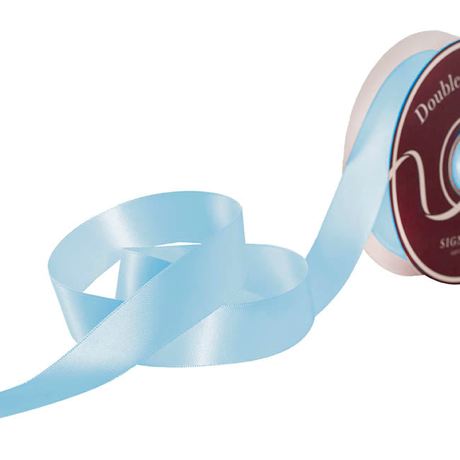 Ribbon Satin Deluxe Double Faced Baby Blue (25mmx30m)