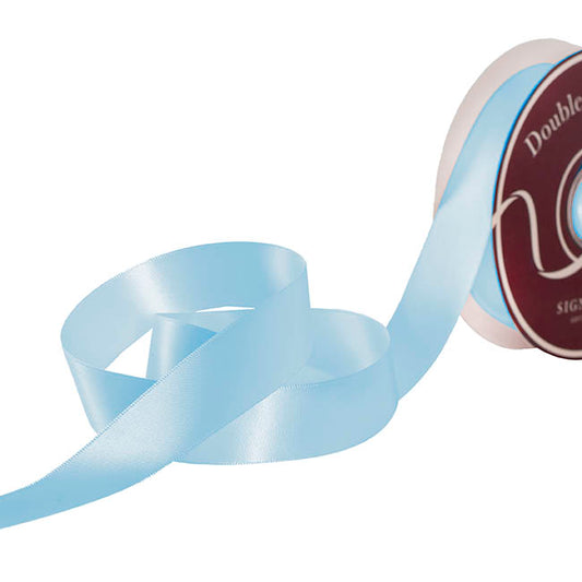 Ribbon Satin Deluxe Double Faced Baby Blue (25mmx30m)
