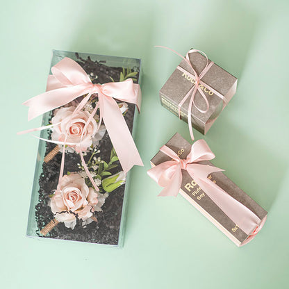 Ribbon Satin Deluxe Double Faced Baby Pink (25mmx25m)