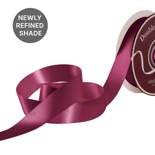 Ribbon Satin Deluxe Double Faced Burgundy (25mmx30m)