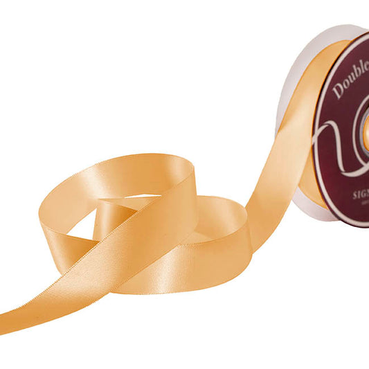 Ribbon Satin Deluxe Double Faced Deep Natural (25mmx30m)