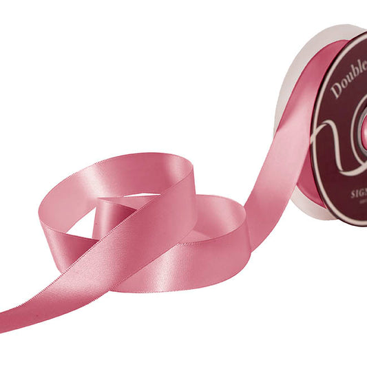 Ribbon Satin Deluxe Double Faced Dusty Pink (25mmx30m)