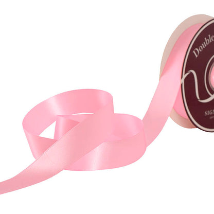 Ribbon Satin Deluxe Double Faced Mid Pink (25mmx30m)