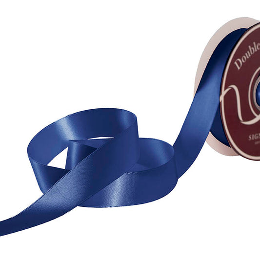 Ribbon Satin Deluxe Double Faced Navy (25mmx30m)