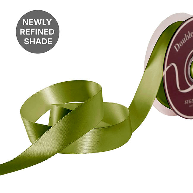 Ribbon Satin Deluxe Double Faced Olive (25mmx30m)