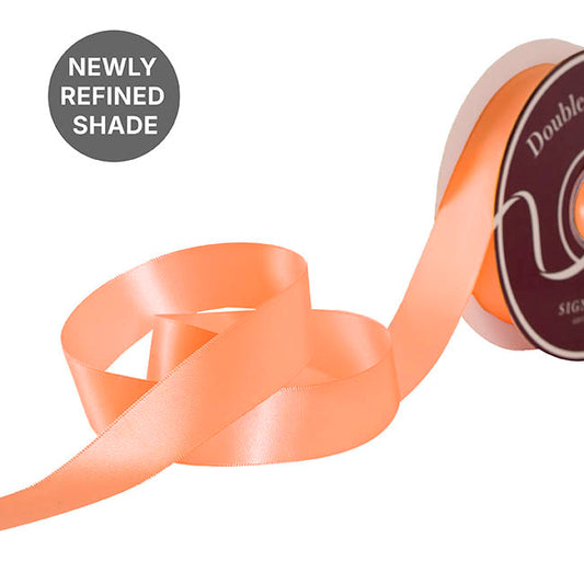 Ribbon Satin Deluxe Double Faced Peach (25mmx30m)
