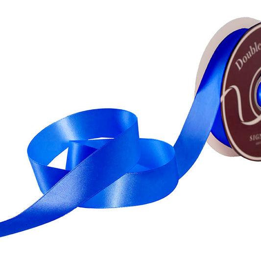 Ribbon Satin Deluxe Double Faced Royal Blue (25mmx30m)