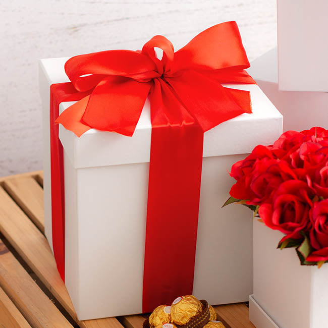 Ribbon Satin Deluxe Double Faced Red (25mmx25m)