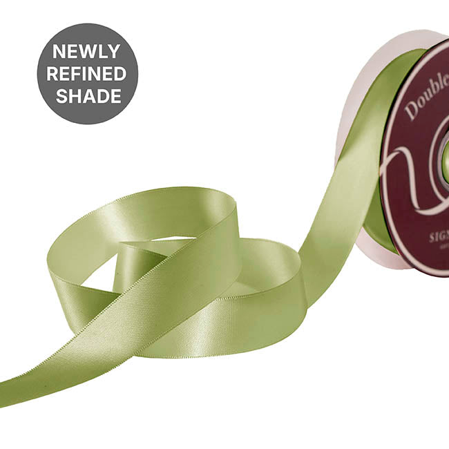 Ribbon Satin Deluxe Double Faced Sage (25mmx30m)