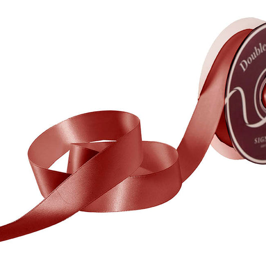 Ribbon Satin Deluxe Double Faced Sienna Blaze (25mmx30m)