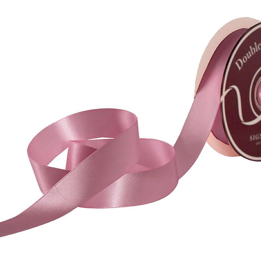 Ribbon Satin Deluxe Double Faced Vintage Pink (25mmx30m)