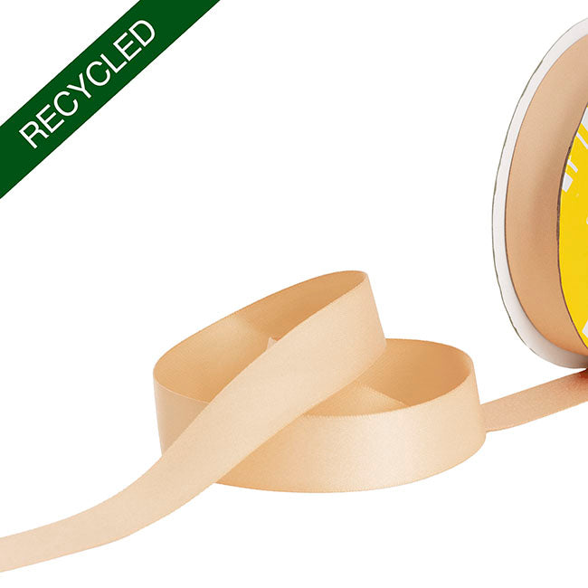 Cotton Ribbon Recycled rPET Material Blush (25mmx25m)