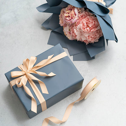 Cotton Ribbon Recycled rPET Material Blush (25mmx25m)