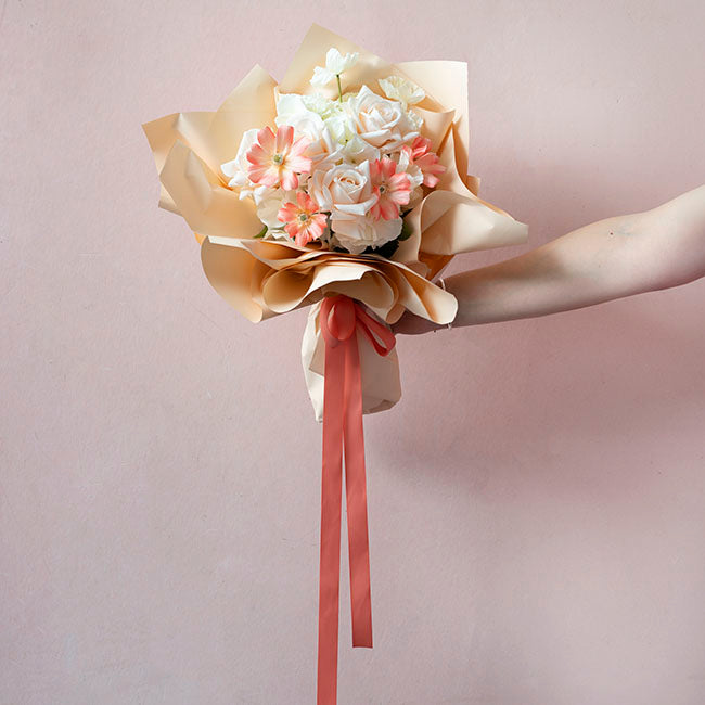 Cotton Ribbon Recycled rPET Material Pink Coral (25mmx25m)