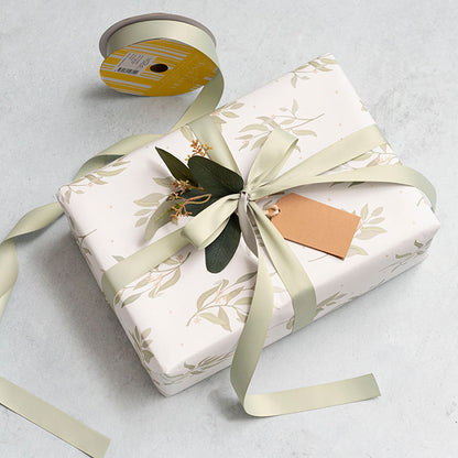 Cotton Ribbon Recycled rPET Material Deep Sage (25mmx25m)