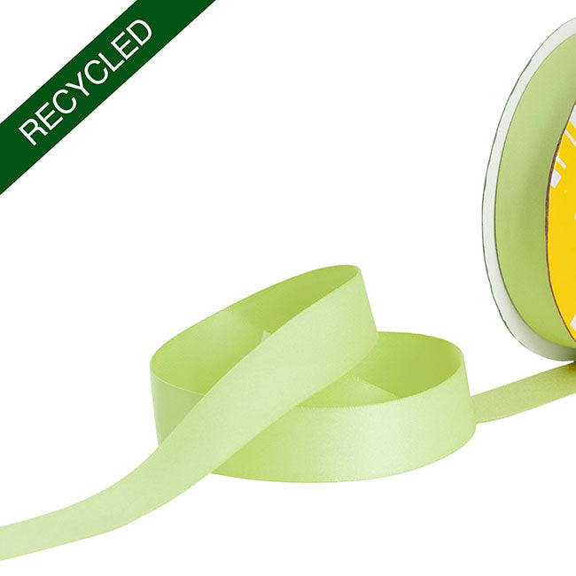 Cotton Ribbon Recycled rPET Material Pistachio (25mmx25m)