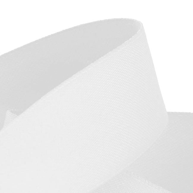Cotton Ribbon Recycled rPET Material Warm White (25mmx25m)