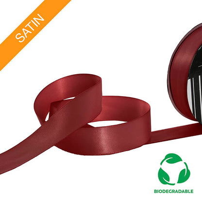 Ribbon Bio-Poly Blend Deluxe Satin Burgundy (25mmx25m)