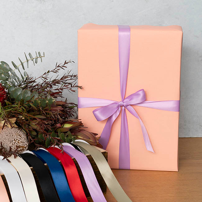 Ribbon Bio-Poly Blend Deluxe Satin Lilac (25mmx25m)