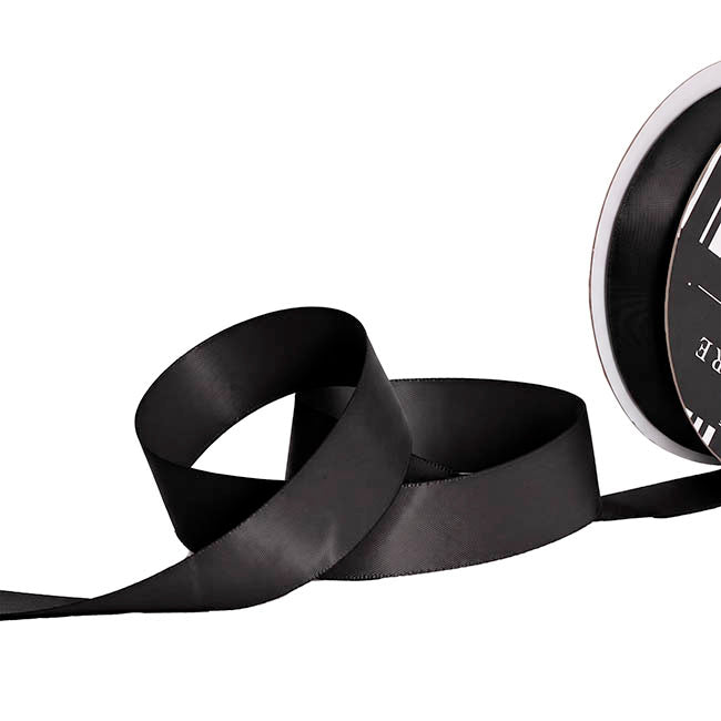 Ribbon Soft Touch Luxury Matte Satin Black (25mmx30m)