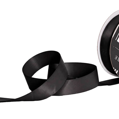 Ribbon Soft Touch Luxury Matte Satin Black (25mmx30m)