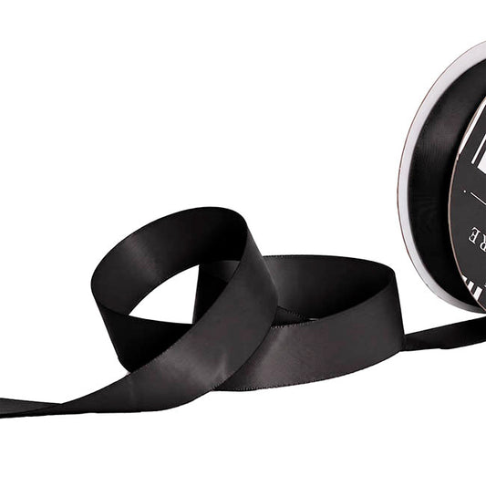 Ribbon Soft Touch Luxury Matte Satin Black (25mmx30m)