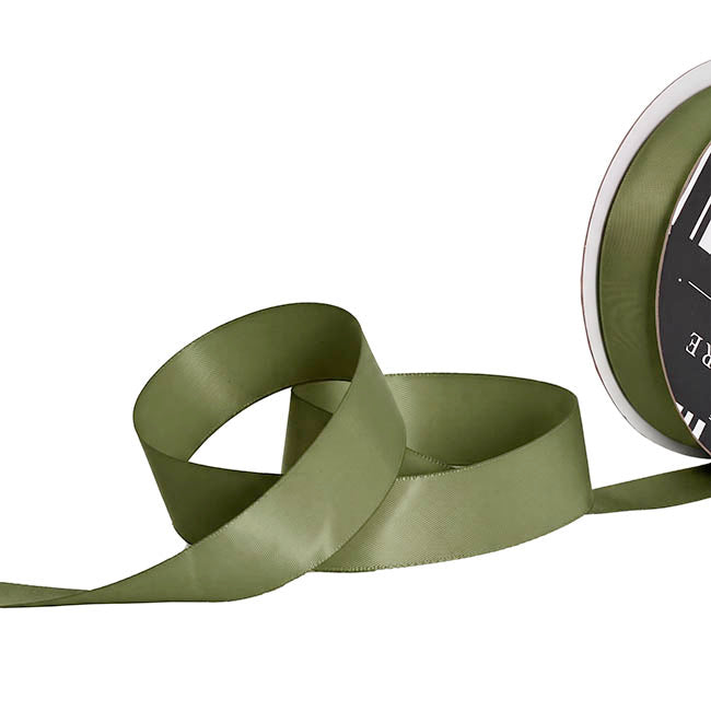 Ribbon Soft Touch Luxury Matte Satin Winter Moss (25mmx30m)