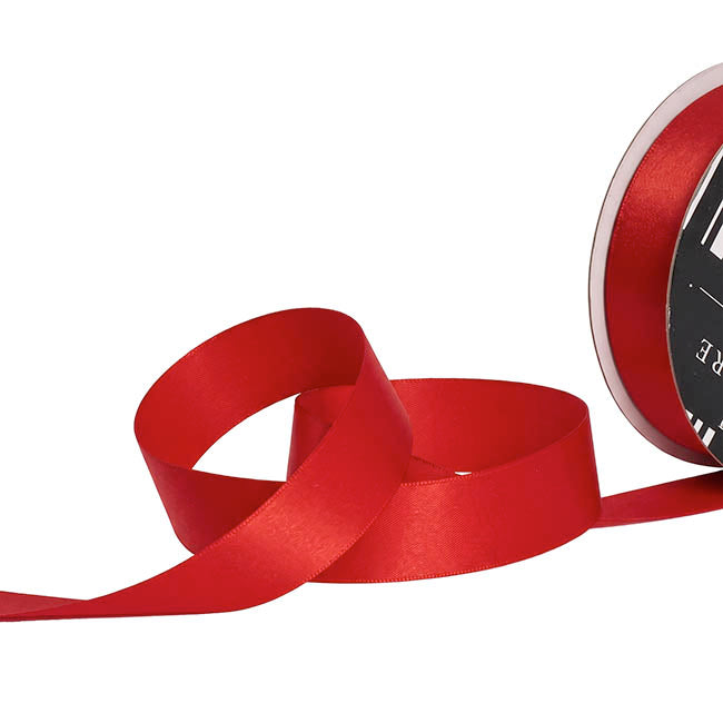 Ribbon Soft Touch Luxury Matte Satin Ruby Red (25mmx30m)