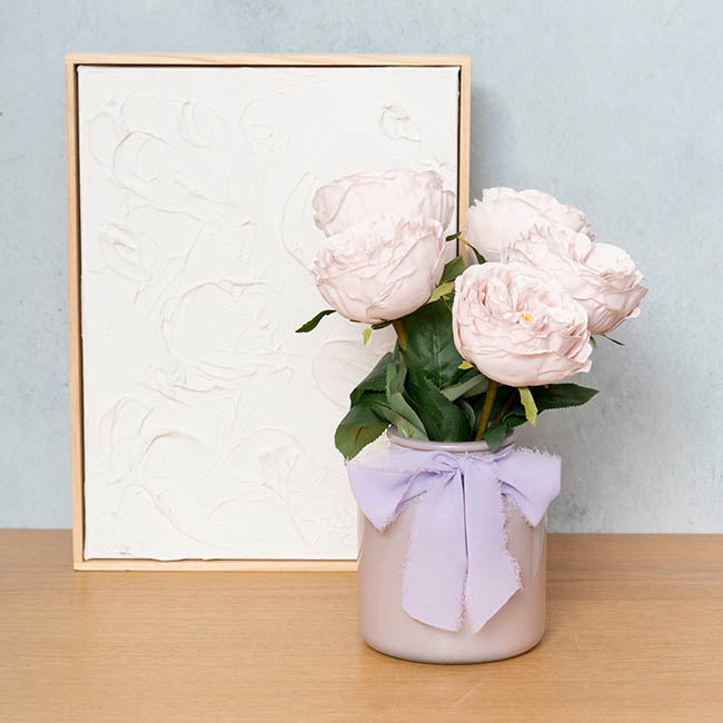 Ribbon Chiffon Frayed Edge Wood Spool Wisteria (48mmx20m)