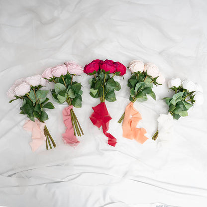 Ribbon Chiffon Frayed Edge Wood Spool Red Rust (48mmx20m)