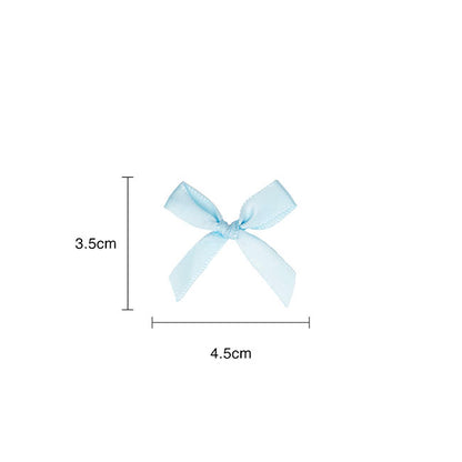 Pre-Made Ribbon Bow 10mm Satin Baby Blue Pack 24 (3.5cm)