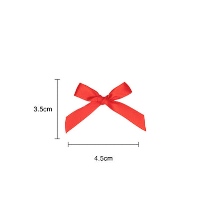 Pre-Made Ribbon Bow 10mm Satin Red Pack 24 (3.5cm)