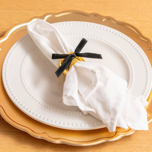 Pre-Made Ribbon Bow Double Face Satin Black Pk24(10mmx6.5cm)