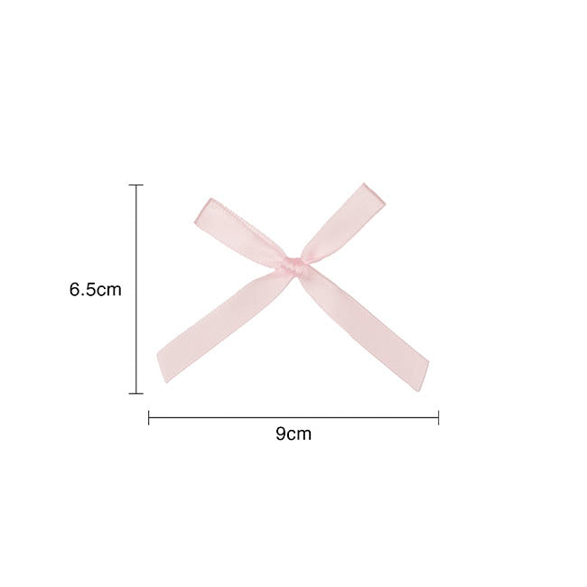 Pre-Made Ribbon Bow Double Face Satin Pink Pk24 (10mmx6.5cm)