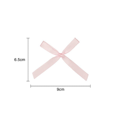 Pre-Made Ribbon Bow Double Face Satin Pink Pk24 (10mmx6.5cm)