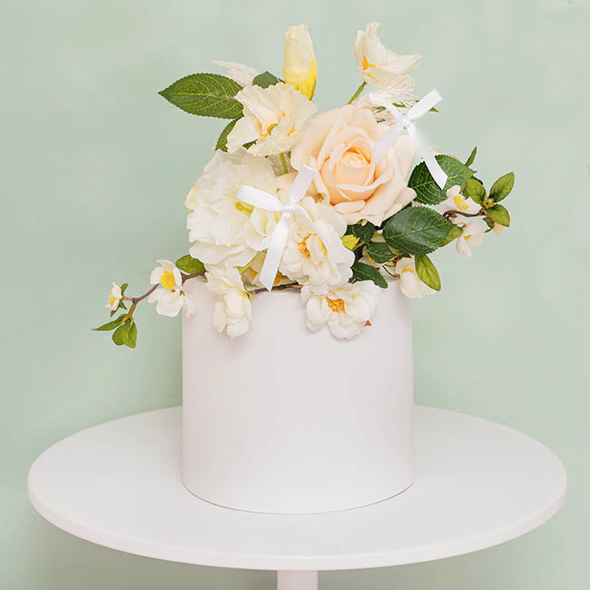 Pre-Made Ribbon Bow Double Face Satin White Pk24(10mmx6.5cm)